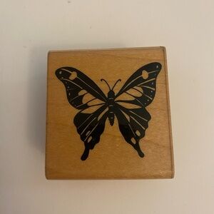 JRL Design E334 Small Majestic Butterfly rubber stamp